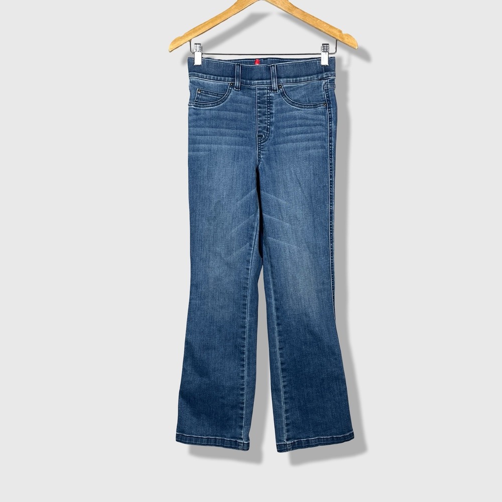 Spanx Flare Jeans Womens S Blue Casual Minimalist Classic Chic Everyday Stretch